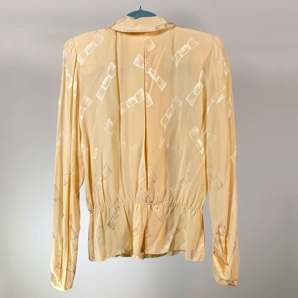 Vintage Norma Walters Silk Peplum Blouse - Picture 6 of 6